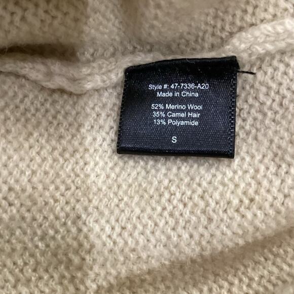 Jenni Kayne Atlas Turtleneck Sweater Merino Wool In Wheat Beige Size Small - Picture 12 of 13